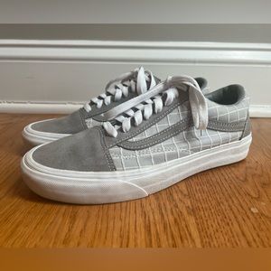 Vans Gray and White Checkered Sneakers